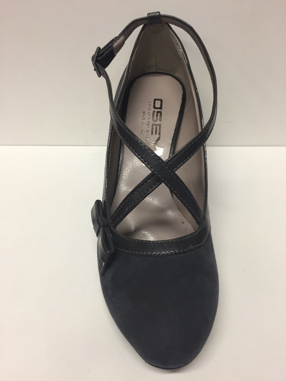 SCARPE DECOLTE' DONNA OSEY ORIGINALI 7636 GRIGIO PELLE SHOES LEATHER WOMAN GREY 