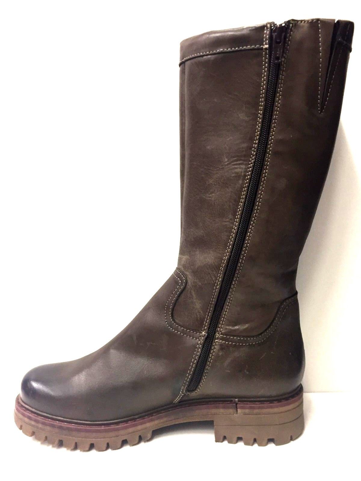 SCARPE STIVALE STIVALI ALTO DONNA MANAS ORIGINALE 172M2112CY 2 PELLE LANA A/I