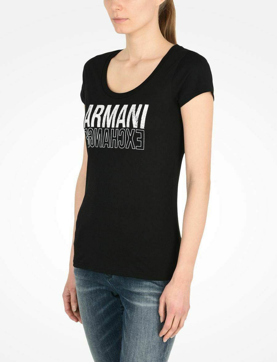 MAGLIA T-SHIRT DONNA AX ARMANI EXCHANGE ORIGINAL 8NYT77 Y8A6Z COTONE PE 2019