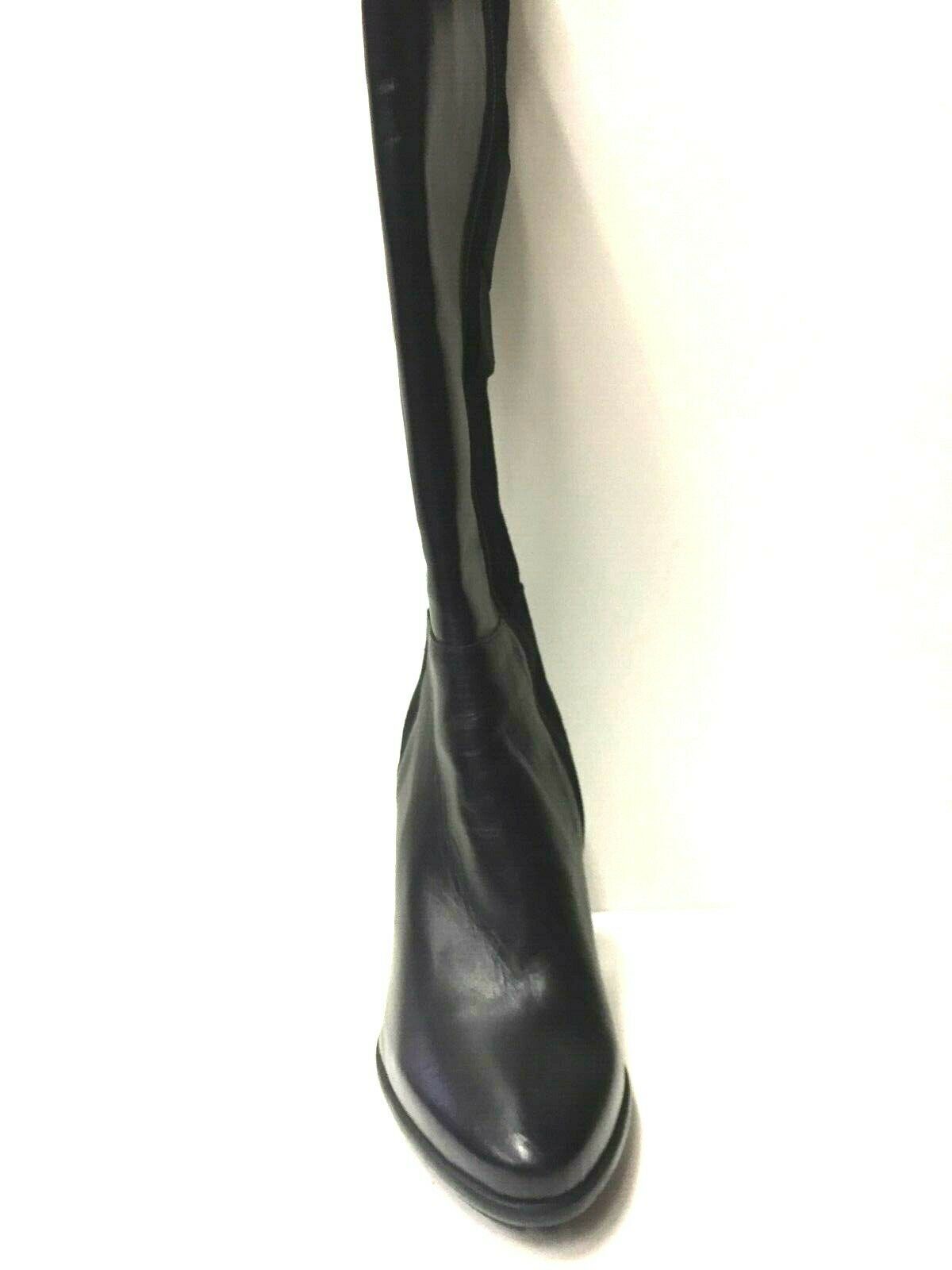 SCARPE STIVALI STIVALETTO TRONCHETTO DONNA FRAU 87P4 NERO PELLE AI NUOVO