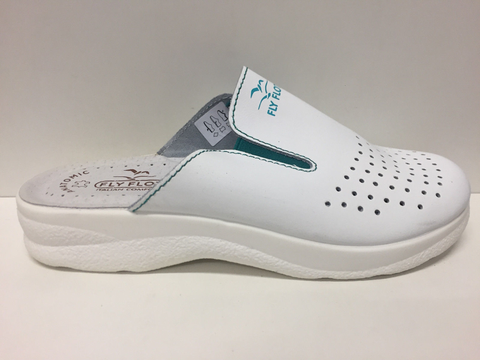 SCARPE CIABATTE DONNA FLYFLOT ORIGINALI 371 PELLE SHOES SANITARIE PANTOFOLE LADY