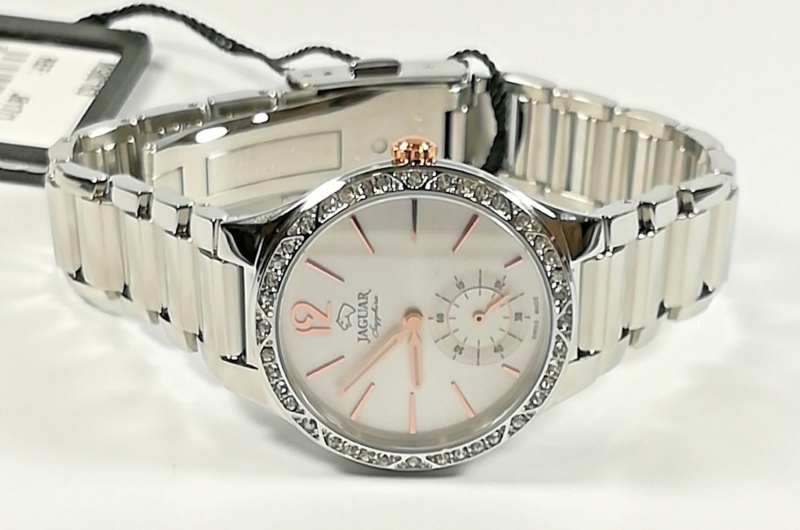 OROLOGIO DONNA JAGUAR J817 1 CASSA ACCIAIO 31 MM SWAROVKY QUARZO ORIGINALE NUOVO