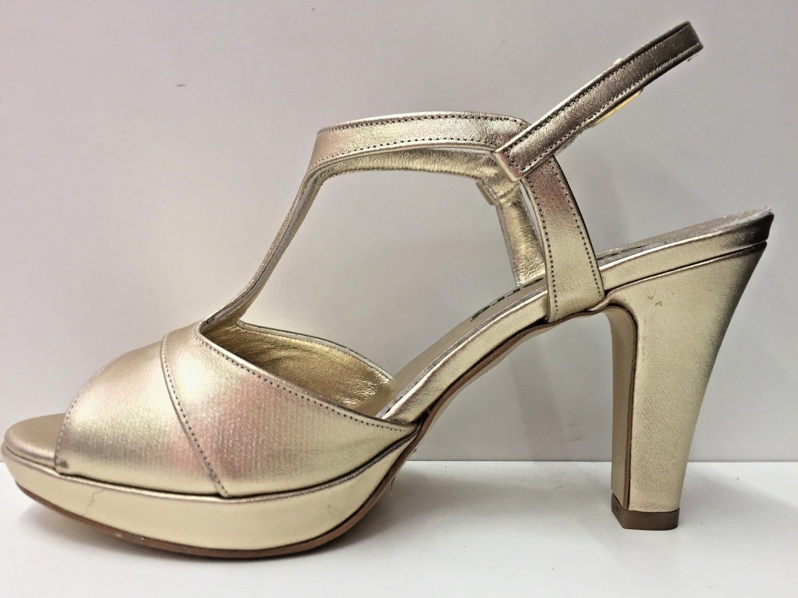 SCARPE DECOLTE\' CERIMONIA SANDALO DONNA CALPIERRE ORIGINAL DX27 PELLE P/E NUOVO