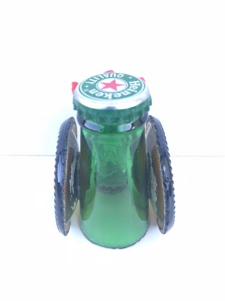 PORTA STECCHINI MICOL IN VETRO RICICLATO ARTIGIANALE FATTO A MANO REGALO OGGETTI