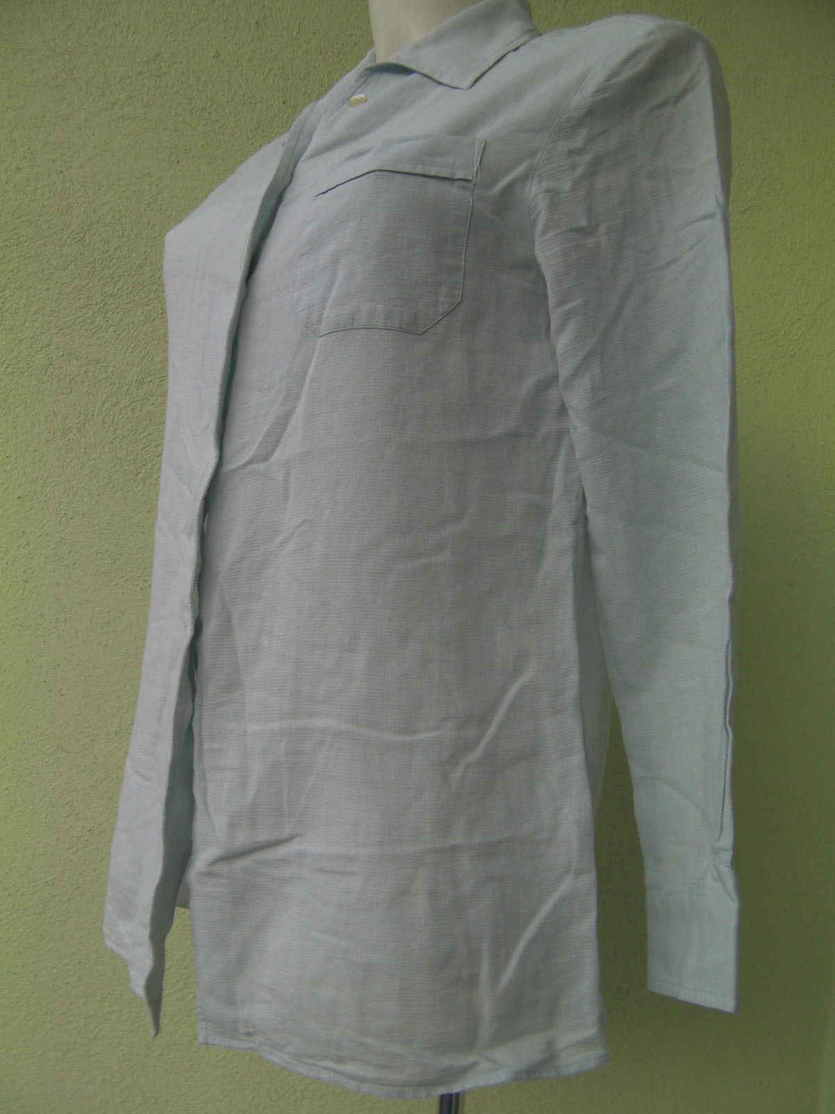 CAMICIA DONNA PETER HADLEY ORIGINALE 42 CELESTE COTONE SHIRT WOMAN COTTON USATO