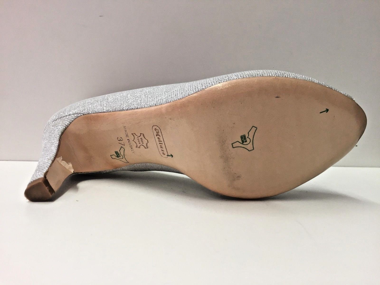 SCARPE DECOLTE\' CERIMONIA DONNA MELLUSO ORIGINALE M699 TACCO RASO CUOIO P/E NEW