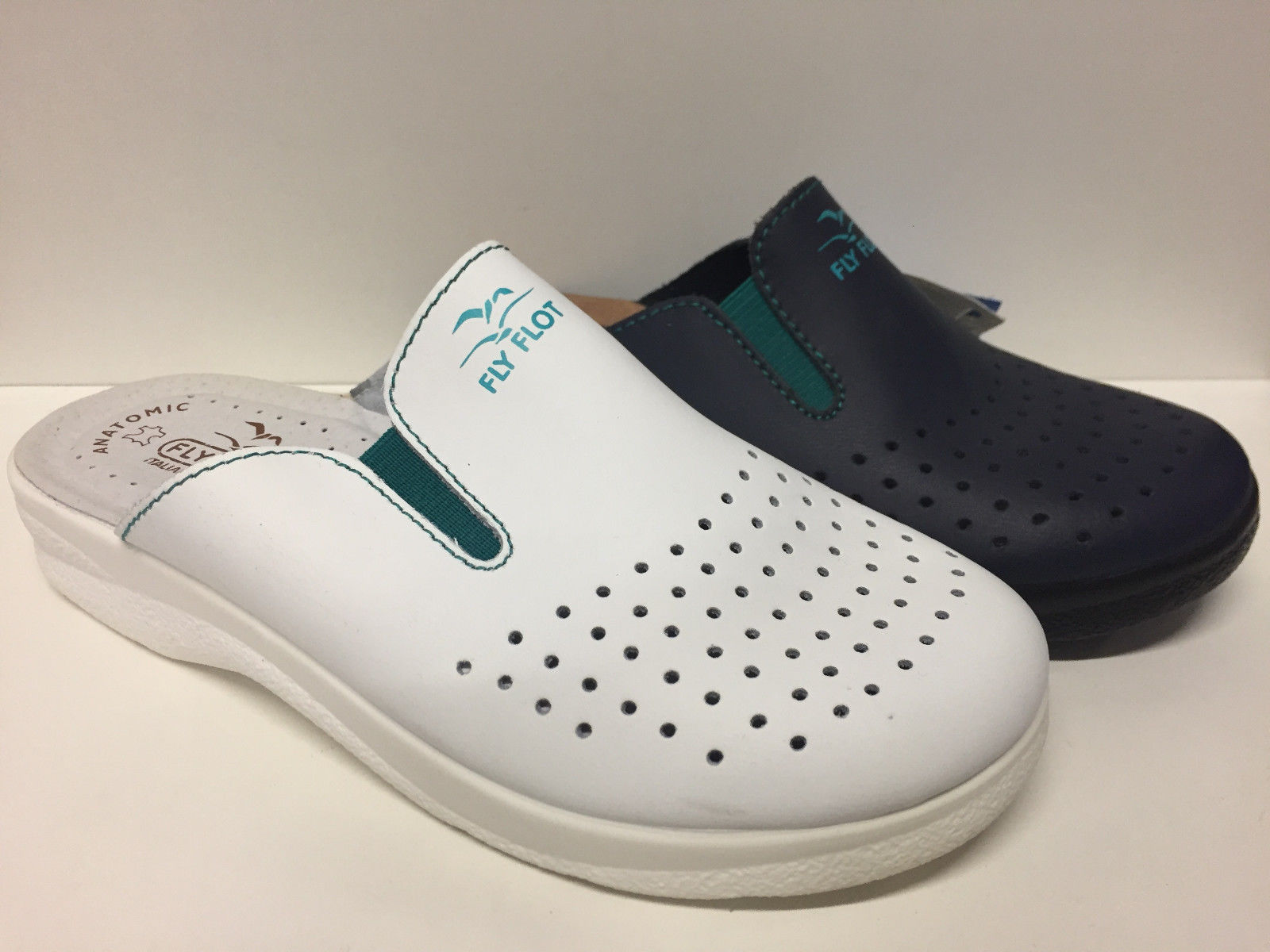 SCARPE CIABATTE DONNA FLYFLOT ORIGINALI 371 PELLE SHOES SANITARIE PANTOFOLE LADY