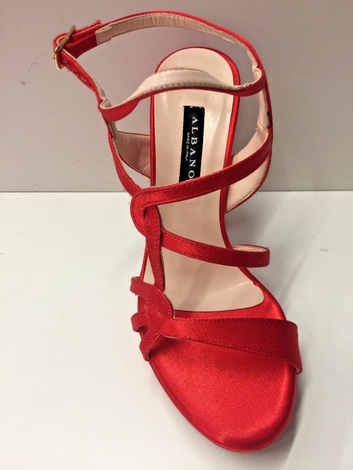 SCARPE DECOLTE SANDALO DONNA ALBANO ORIGINALE 4416 RASO TACCO 10 PE NEW