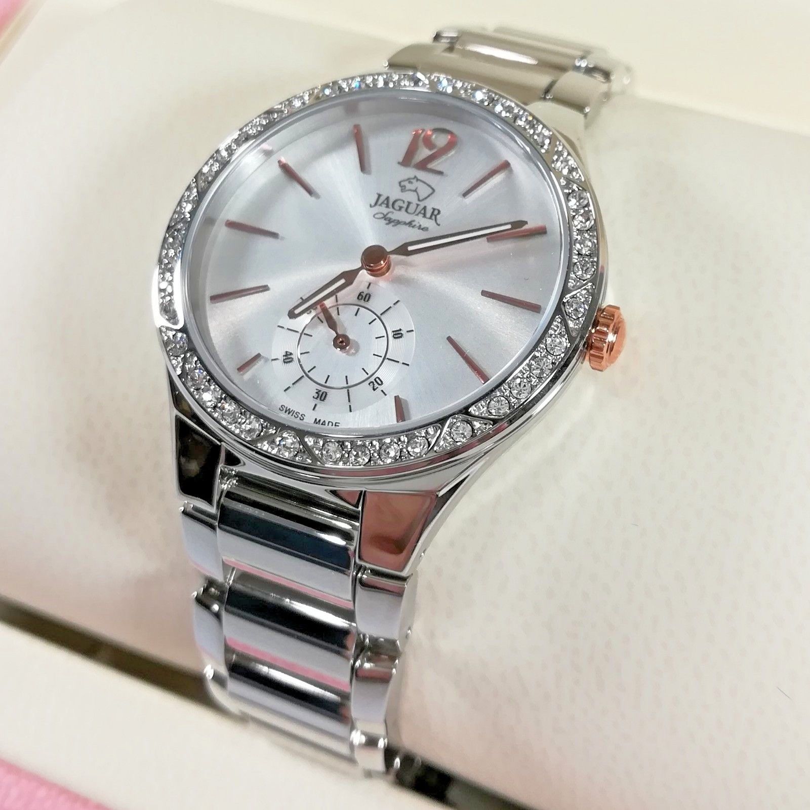 OROLOGIO DONNA JAGUAR J817 1 CASSA ACCIAIO 31 MM SWAROVKY QUARZO ORIGINALE NUOVO