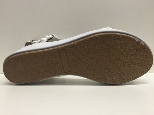 SCARPE SANDALI DONNA INUOVO ORIGINALI 6164 WHITE PELLE + CUOIO ZEPPA WOMAN SHOES