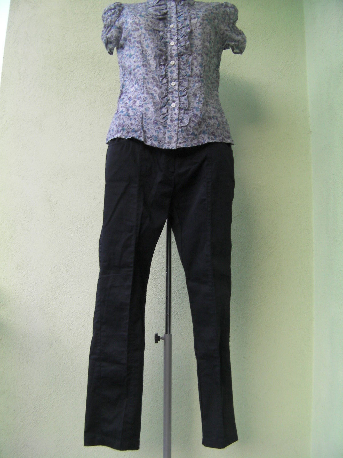 COMPLETO DONNA DORABELLA ORIGINALE 46 CAMICIA SHIRT PANTALONE PANTS FANTASIA NEW