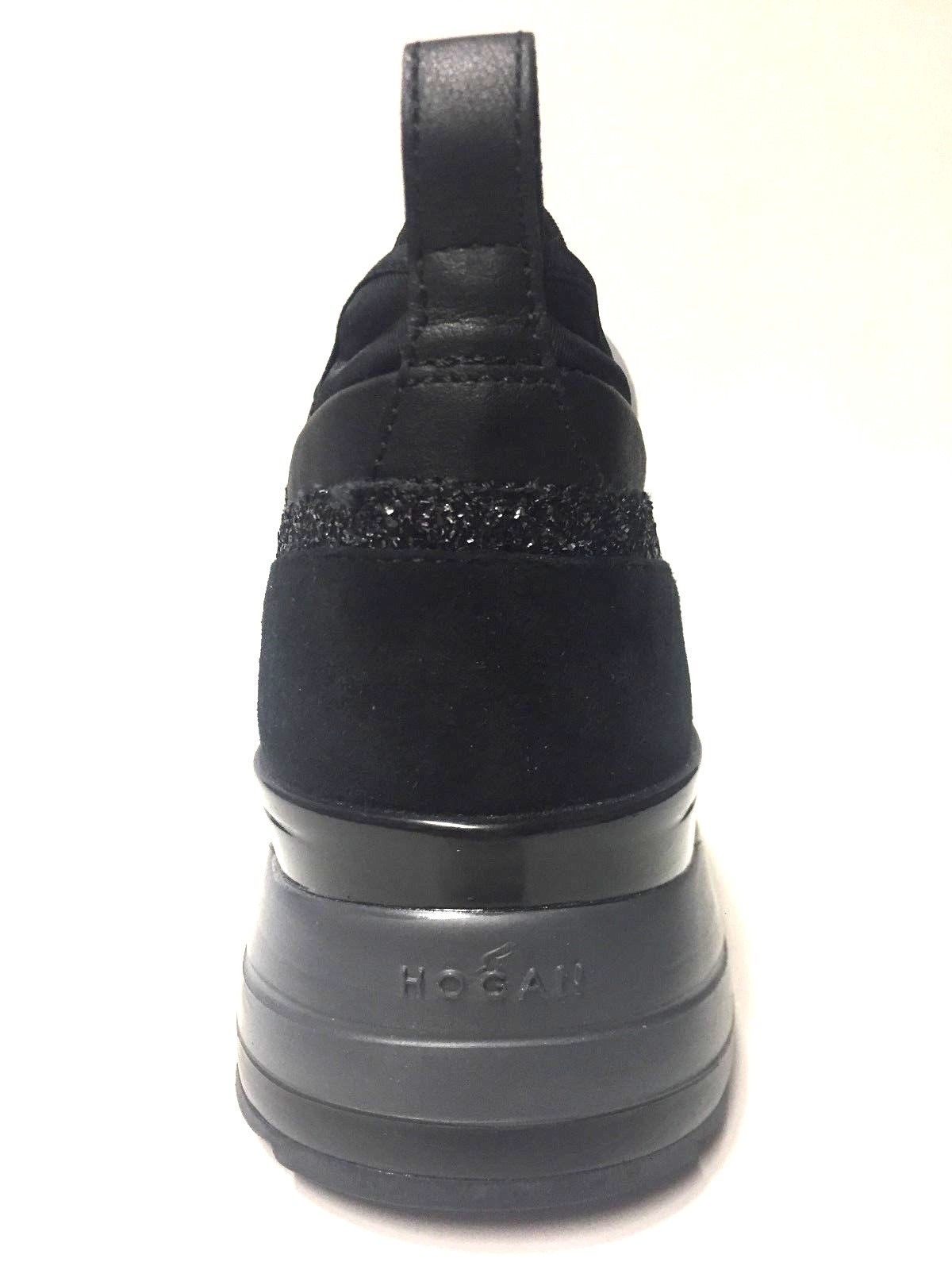 SCARPE SNEAKERS DONNA HOGAN REBEL R296 HXW2960W300ERQB999 ERQ NERO AI ORIGINALE