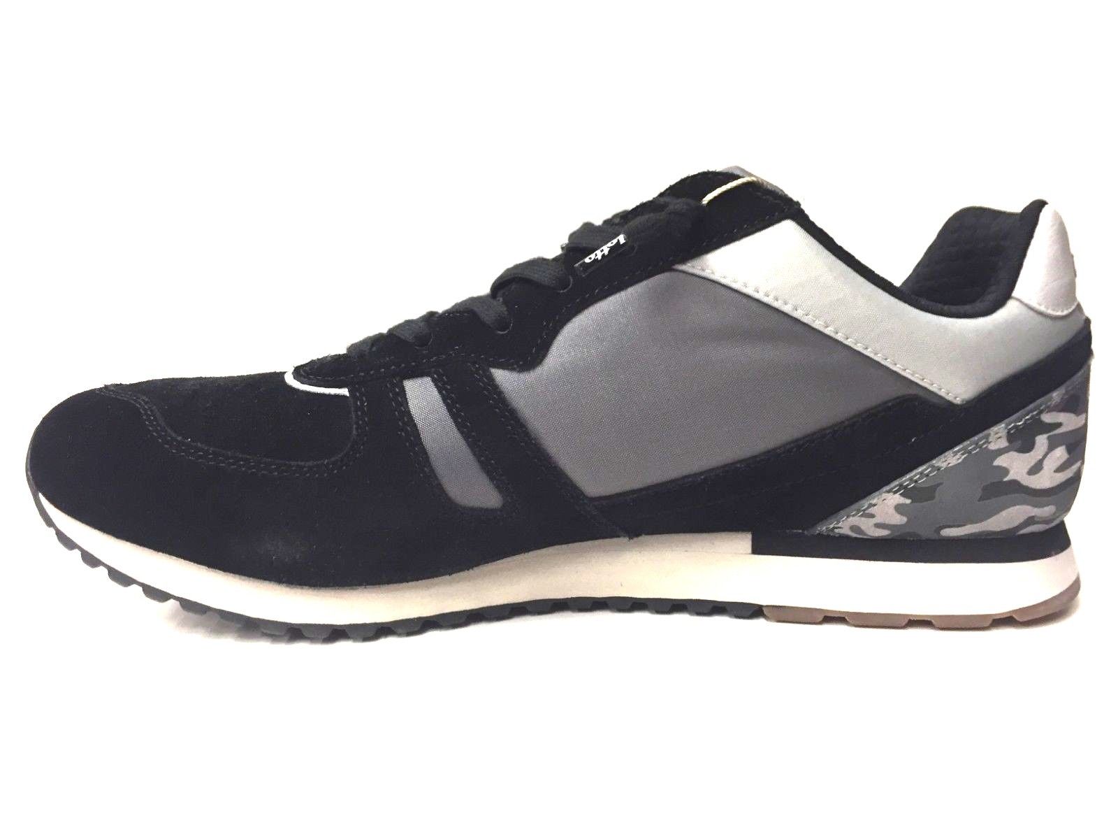 SCARPE SNEAKERS UOMO LOTTO LEGGENDA TOKYO T0837 BLACK CAMOUFLAGE GREY PELLE AI