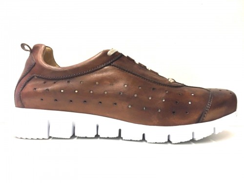 SCARPE SNEAKERS CASUAL UOMO PREGUNTA 8060 BLU PELLE PE ORIGINALE