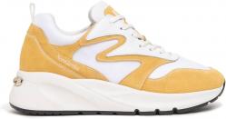 SCARPE SNEAKERS DONNA NERO GIARDINI E218045D PELLE 662 GIALL