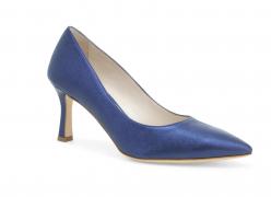 SCARPE DECOLTE TACCO DONNA MELLUSO D160D PELLE BLU ORIGINALE