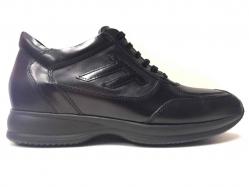 SCARPE CASUAL SNEAKERS UOMO WOODSTONE 52752 PELLE NERO ORIGI