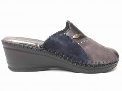 SCARPE PANTOFOLE CIABATTE DONNA RIPOSELLA CRIP25 PELLE GRIGI