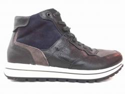 SCARPE SNEAKERS CASUAL UOMO IGIECO IGI E CO 87440 PELLE NERO