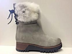 SCARPE STIVALE STIVALI DONNA MANAS 172M2204E1X 2 PELLE GRIGI