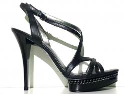 SCARPE SANDALO SANDLAI DONNA GUESS FL1HAYLEA03 PELLE NERO OR