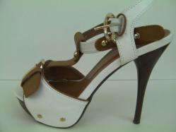 SCARPE SANDALI DONNA PELUSO ORIGINALE FRANCO 39 BIANCO PELLE