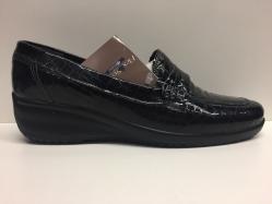 SCARPE MOCASSINI DONNA  FLORANCE ORIGINAL C161006 NERO PELLE