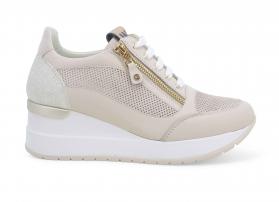 SCARPE SNEAKERS DONNA WALK MELLUSO R20444 PELLE BEIGE O
