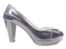 SCARPE DECOLTE SANDALO DONNA NERO GIARDINI P000605E PEL