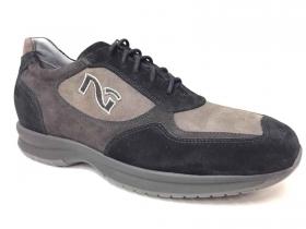 SCARPE SNEAKERS CASUAL UOMO NERO GIARDINI A100720U PELL