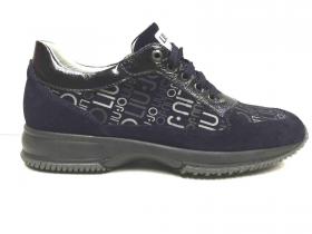 SCARPE SNEAKERS CASUAL DONNA LIU JO 5126 PELLE BLU ORIG
