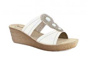 SCARPE CIABATTE SANDALI DONNA INBLU GM000040 GM40 BIANC