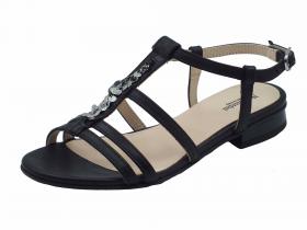 SCARPE SANDALI DONNA NERO GIARDINI E513272D PELLE 100 N