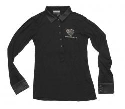 MAGLIA MAGLIE POLO DONNA ANIMA GEMELLA 388 NERO ORIGINALE AI