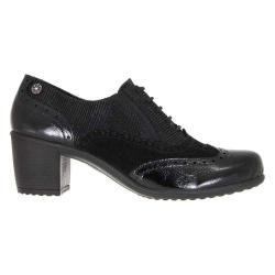 SCARPE DECOLTE SANDALO DONNA ENVAL SOFT 89302 PELLE NERO ORI
