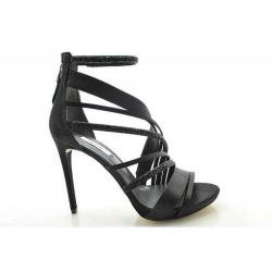 SCARPE SANDALO SANDALI DONNA GUESS FL2HI2SAT03 RASO NERO ORI