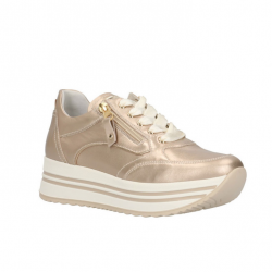 SCARPE SNEAKERS DONNA NERO GIARDINI E110560D PELLE 671 ORIGI