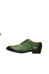 SCARPE DERBY INGLESE CASUAL UOMO CAMPANILE 1118 PELLE VERDE 