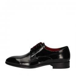 SCARPE DERBY ELEGANTE CASUAL UOMO MARINI 05MB PELLE NERO ORI