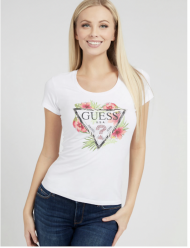 MAGLIA T SHIRT MAGLIE DONNA GUESS W1GI0NJ1311 COTONE TWHT OR