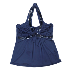 TOP MAGLIA ELEGANTE DONNA KOCCA LIKP 0009 BLU CERIMONIA ORIG