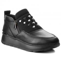 SCARPE SNEAKERS DONNA GEOX GENDRY D745TA 08554 PELLE NERO C9