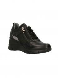 SCARPE SNEAKERS DONNA NERO GIARDINI I116880D PELLE 100 NERO 