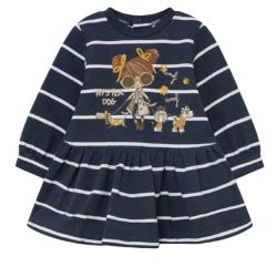 ABITO VESTITO BIMBA MAYORAL 2929 COTONE 10 BLU ORIGINALE AI 