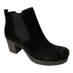 SCARPE TRONCHETTO TACCO DEBUTTO DONNA 517 PELLE NERO ORIGINA