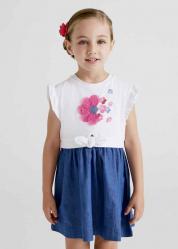 ABITO VESTITO JEANS BIMBA MAYORAL 3939 03939 COTONE 91 BLU O