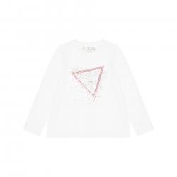 MAGLIA T SHIRT MAGLIE BIMBA GUESS K1YI01K6YW1 COTONE BIANCO 