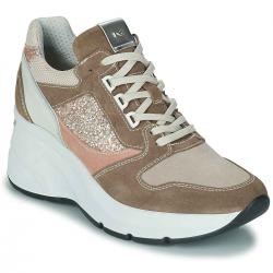 SCARPE SNEAKERS DONNA NERO GIARDINI E217981D PELLE 501 BEIGE
