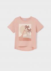MAGLIA T SHIRT RAGAZZA MAYORAL 6029 COTONE 51 ROSA ORIGINALE
