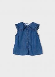 MAGLIA CAMICIA BLUSA BAMBINA MAYORAL 3128 COTONE 5 BLU ORIGI